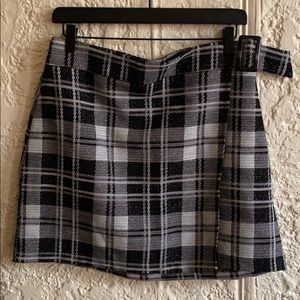 Belted A-Line mini skirt